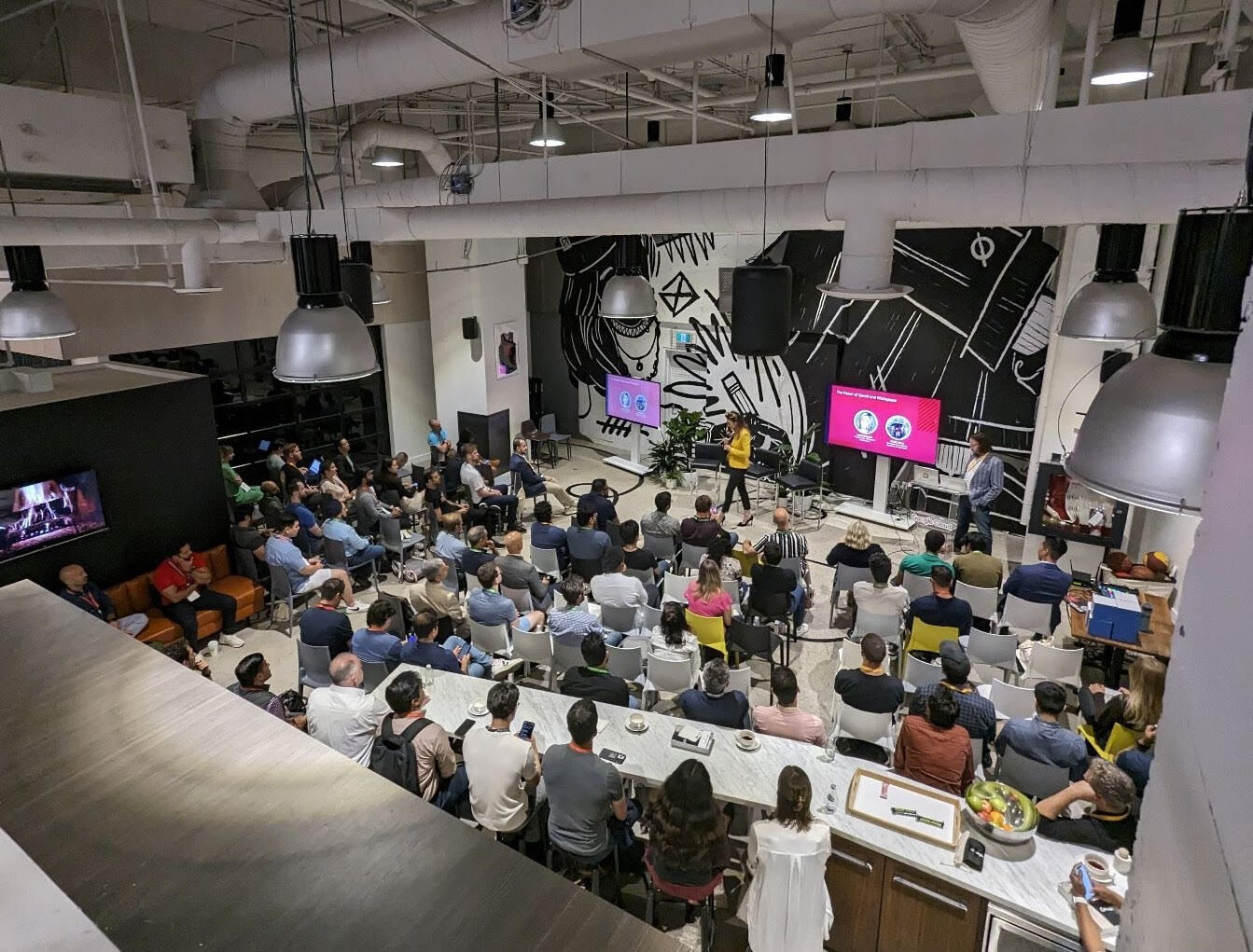 Ingrid Gonzalez delivering a keynote on digital transformation